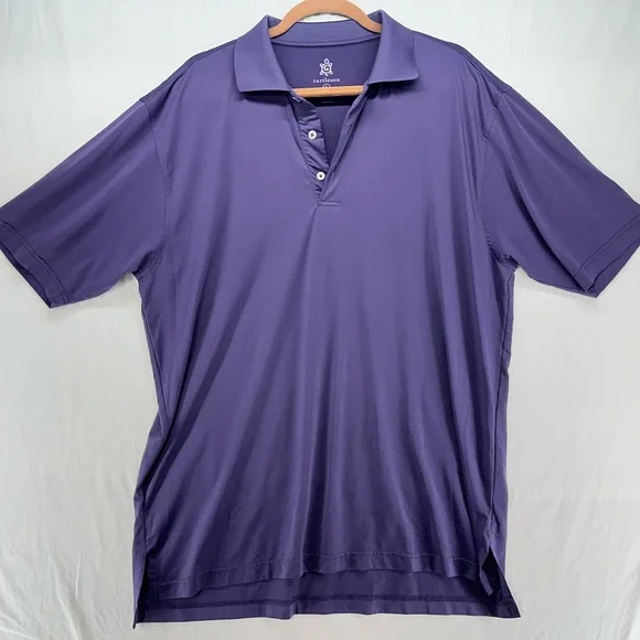 Turtleson Polo Shirt Purple Tour Performance Golf Short Sleeve Mens Size Large - Picture 1 of 7